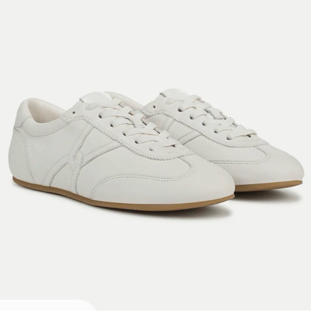 Veronica Beard White Leather Sneakers